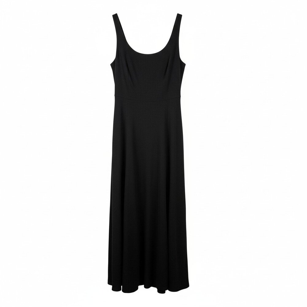 Rachel Zoe Black Maxi Dress Medium Sleeveless Scoop Neck A-Line Minimalist